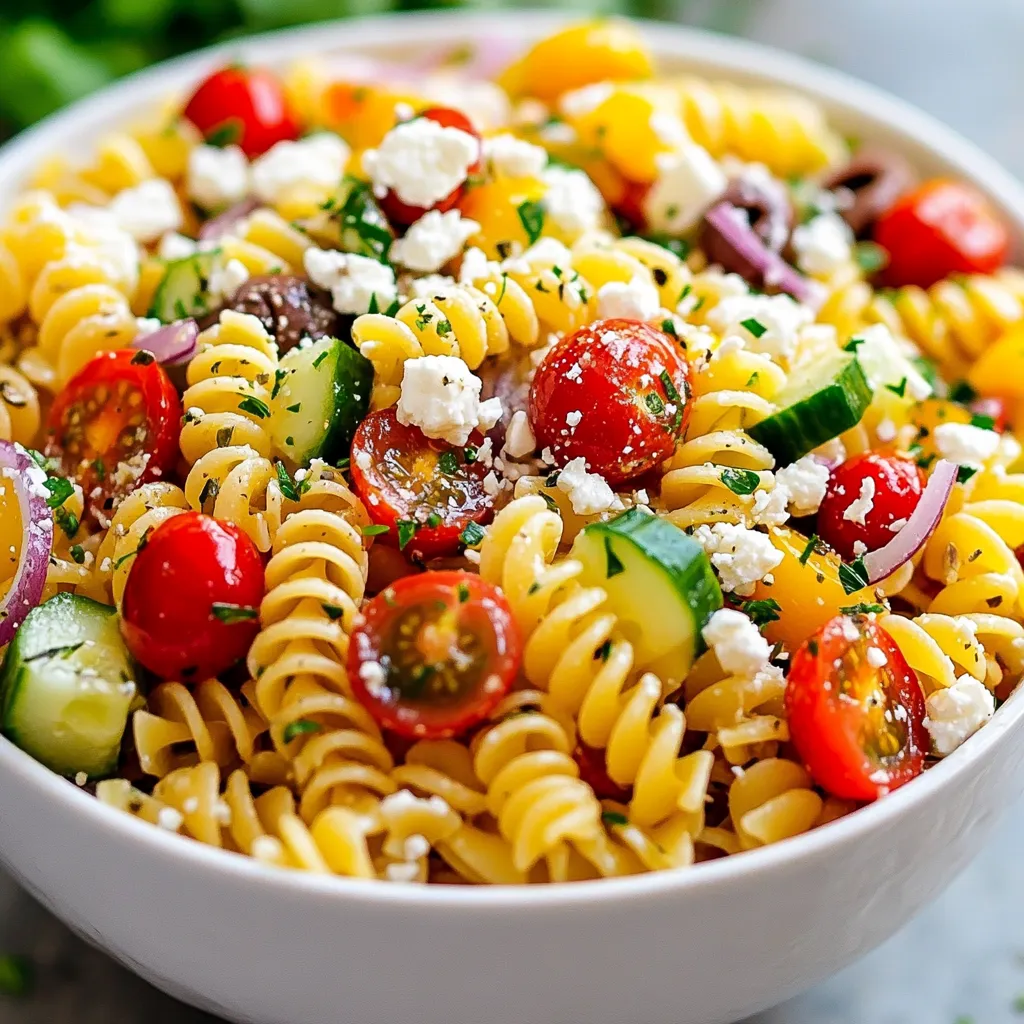 Greek Pasta Salad with Feta Fresh and Simple Recipe
