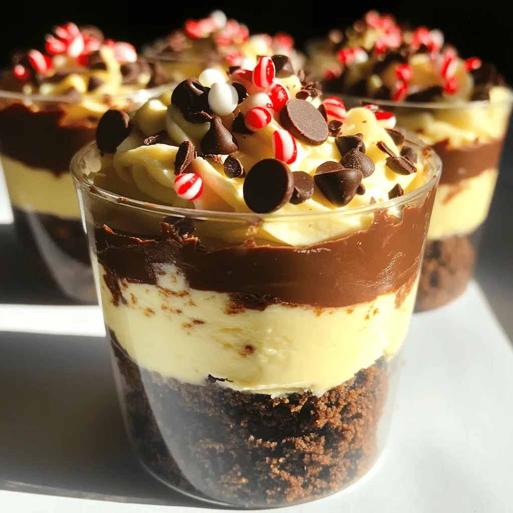 No-Bake Chocolate Peppermint Cheesecake Cups Delight