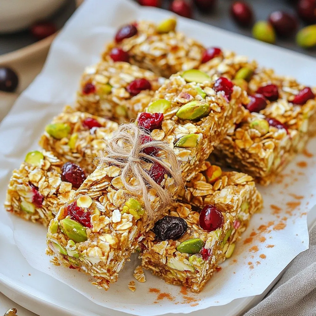 Cranberry Pistachio Energy Bars Nutritious and Tasty