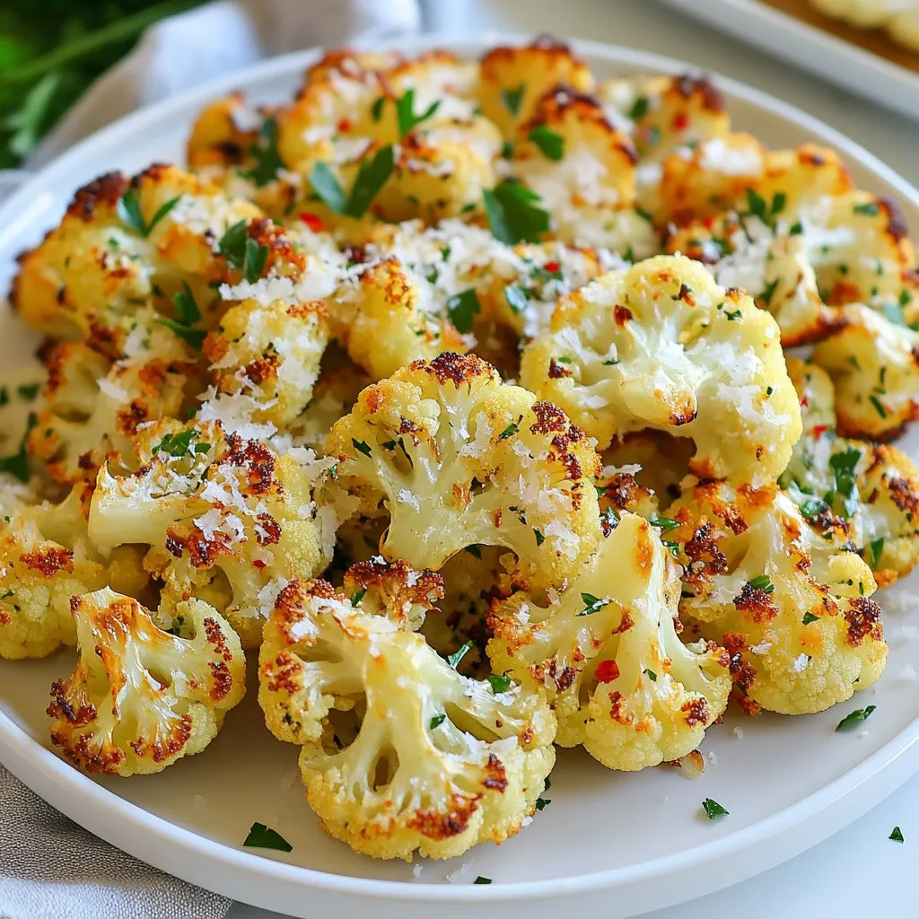Garlic Parmesan Roasted Cauliflower Flavorful Vegetable Dish