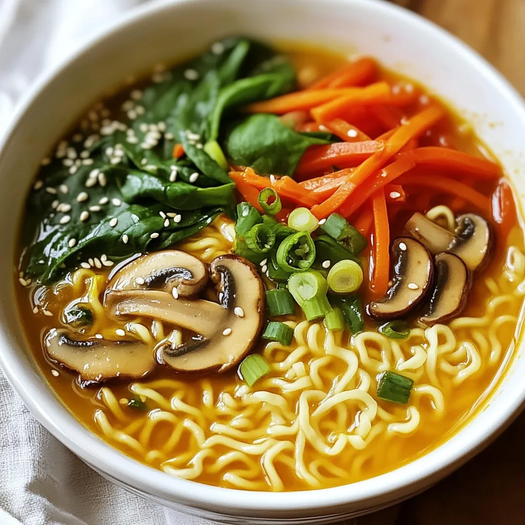 Miso Ginger Vegetable Ramen Bowls Filled with Flavor