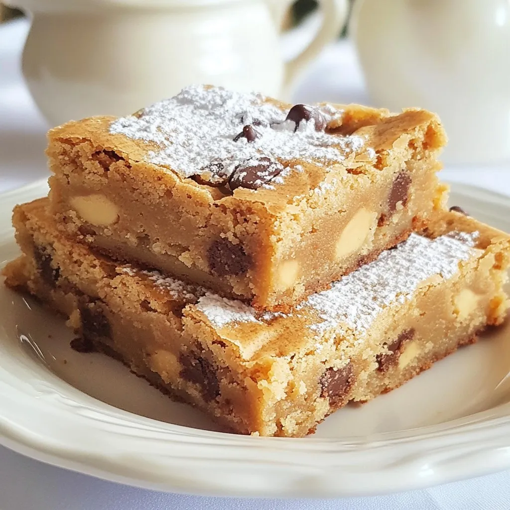 Peanut Butter Chocolate Chip Blondies Tasty Treat Recipe