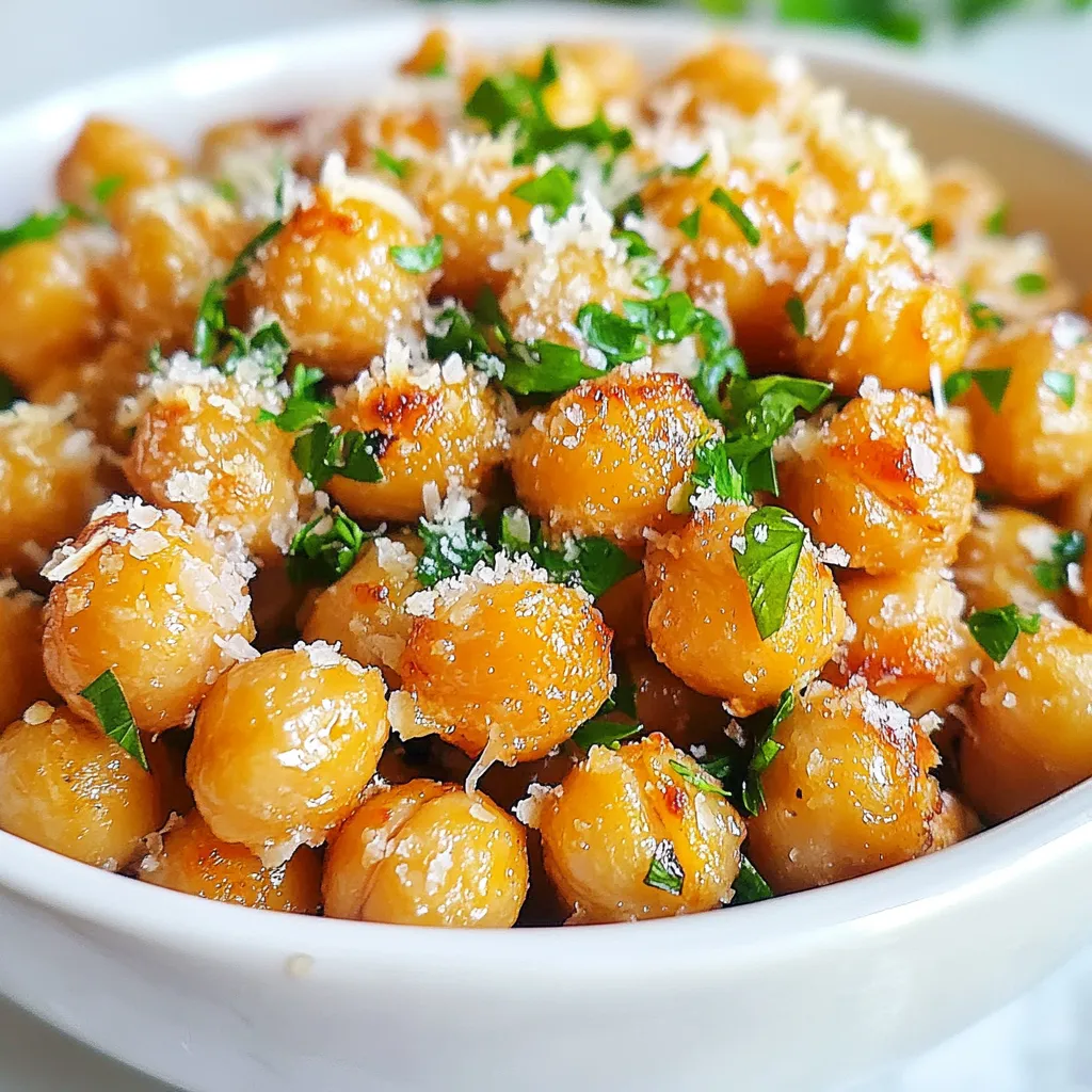 Garlic Parmesan Roasted Chickpeas Crunchy Snack Delight