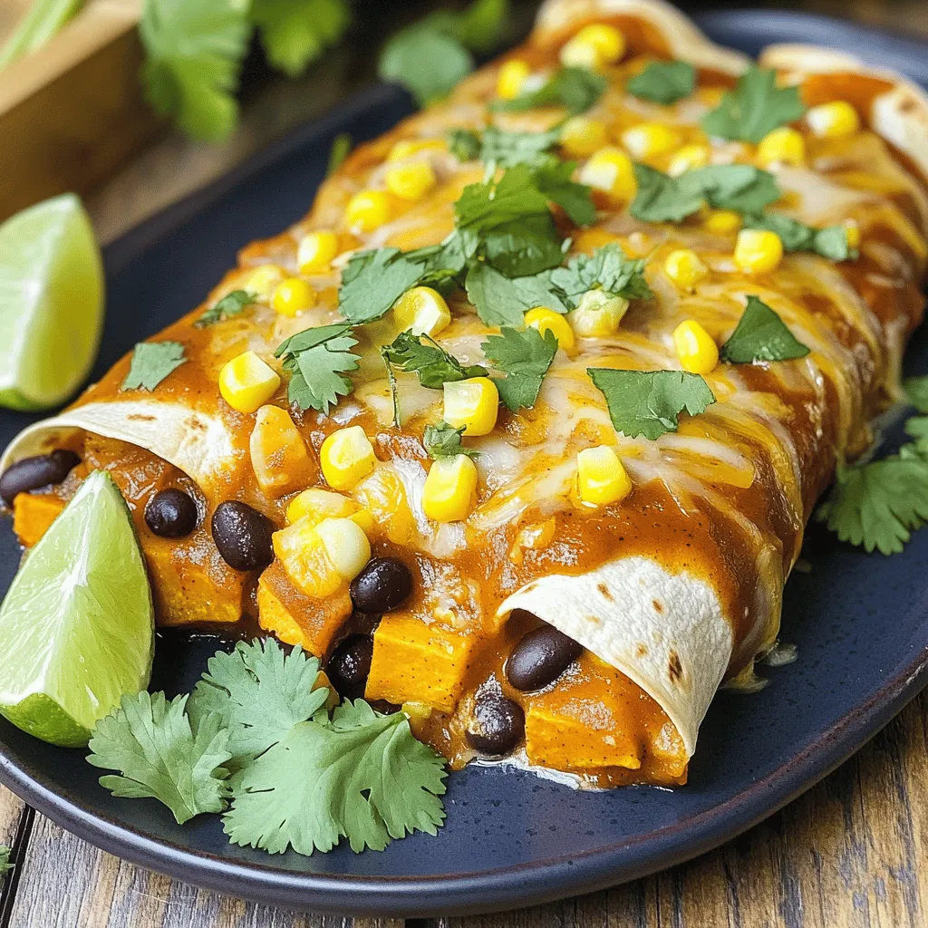 Sweet Potato and Black Bean Enchiladas