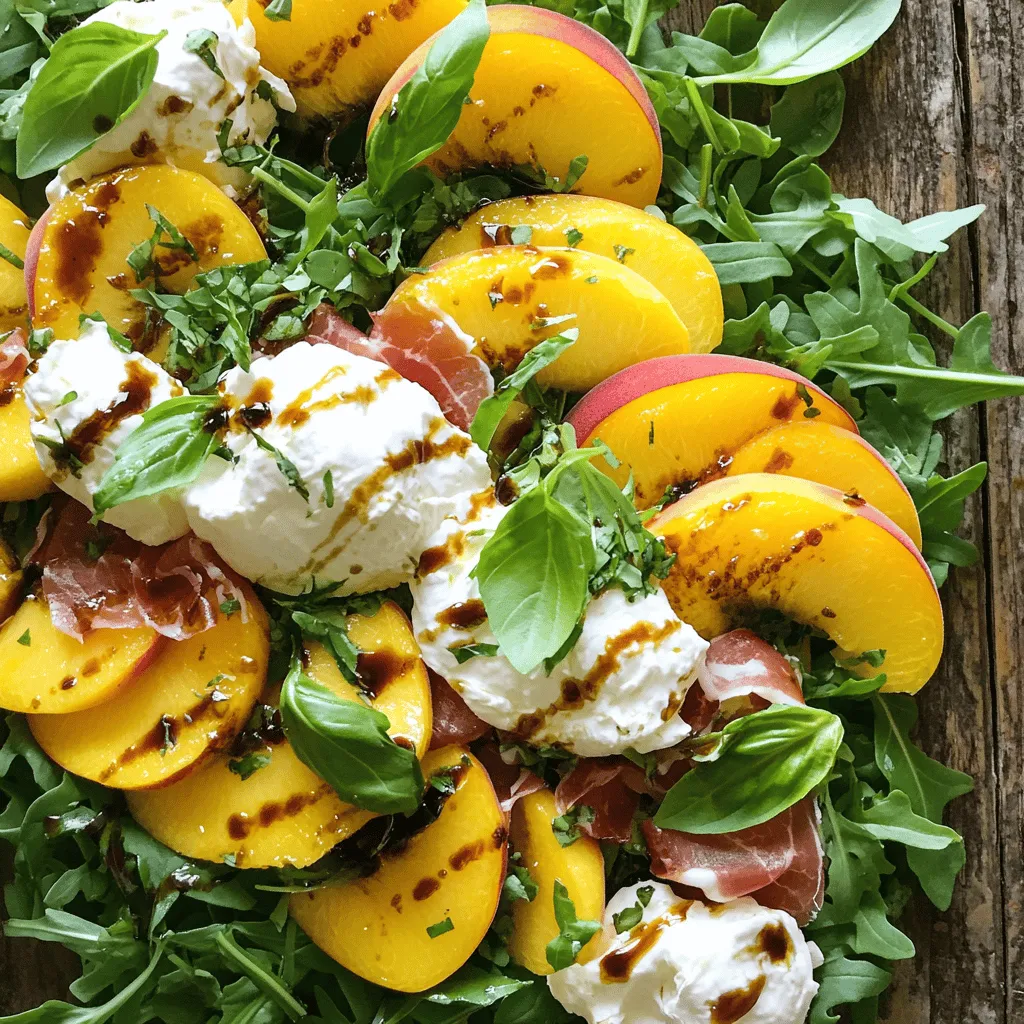 Peach Burrata Salad Fresh and Flavorful Delight