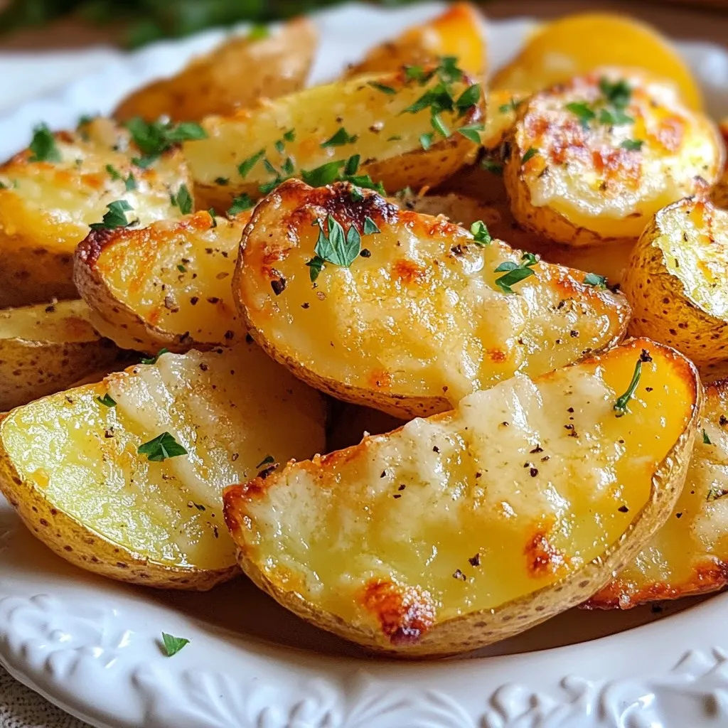 Garlic Parmesan Potato Wedges Easy and Flavorful Snack