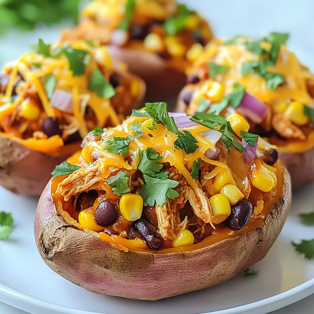 BBQ Chicken Stuffed Sweet Potatoes Flavorful and Easy