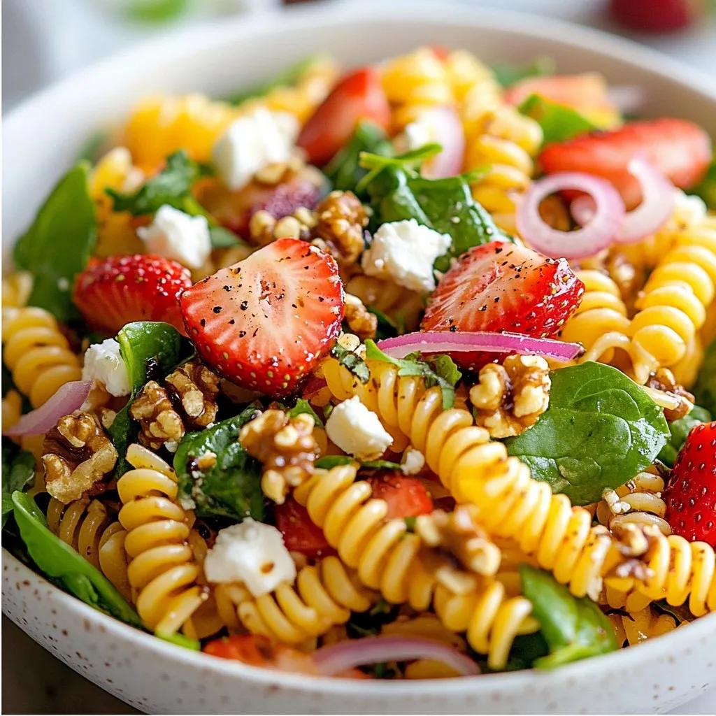 Strawberry Spinach Pasta Salad Fresh and Tasty Dish