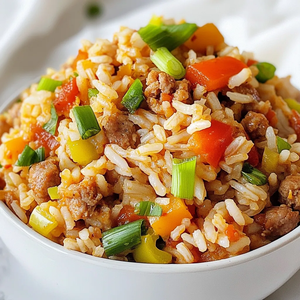 Cajun Dirty Rice with Turkey Sausage Flavor Burst