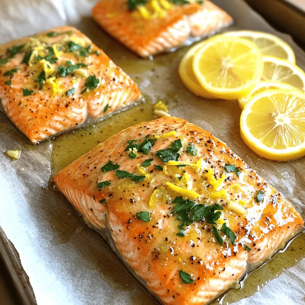 For this zesty lemon garlic butter salmon, you need the following items: