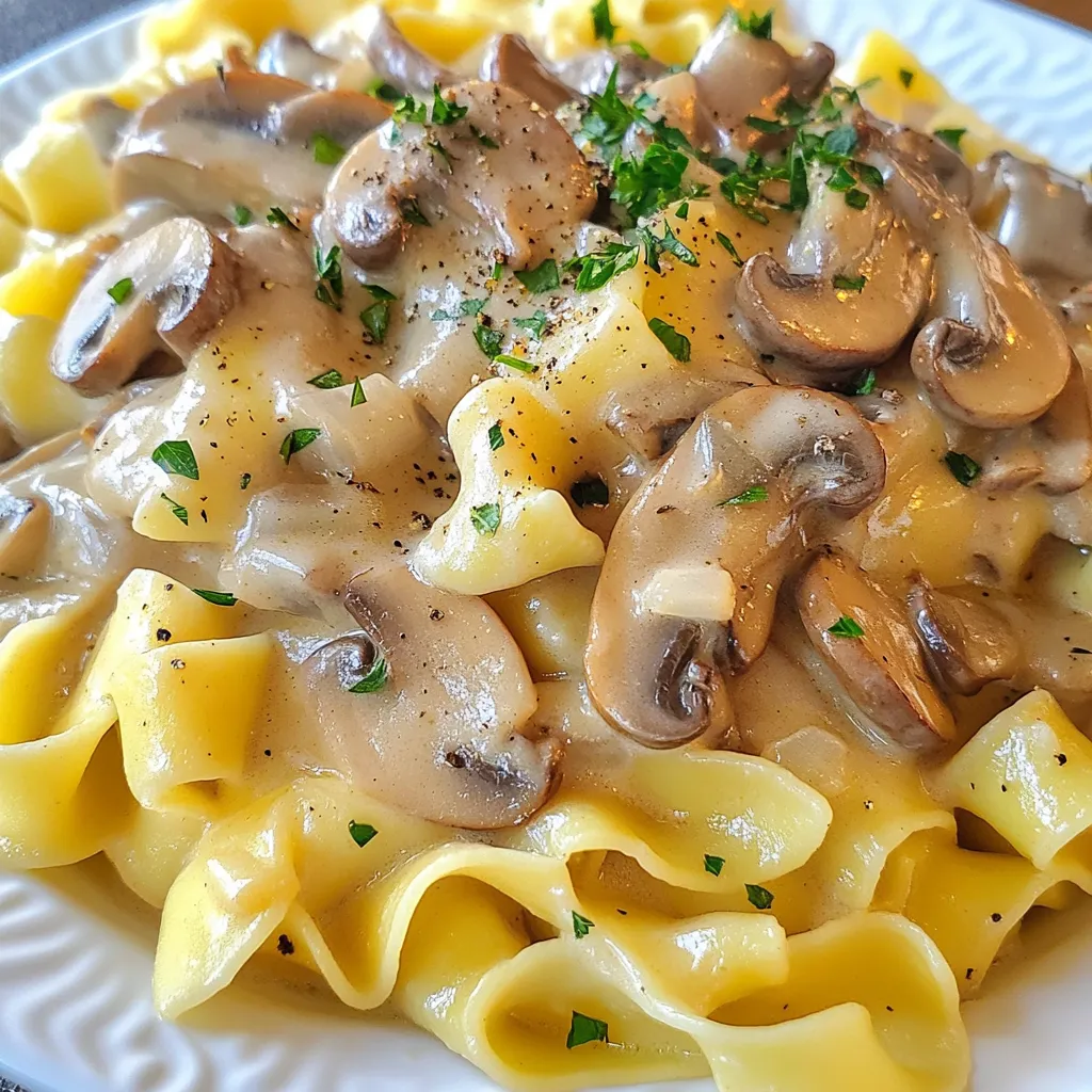 Creamy Mushroom Stroganoff Easy and Flavorful Dish