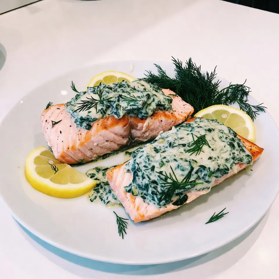 Creamy Spinach Stuffed Salmon Flavorful Dinner Delight