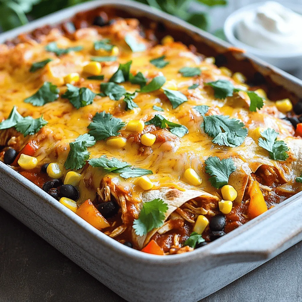 Easy Chicken Enchilada Bake Tasty Family Dinner