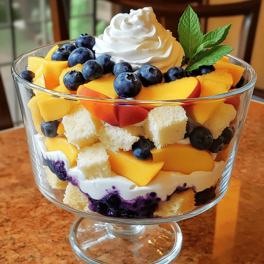Peach and Blueberry Trifle Delightful and Easy Recipe