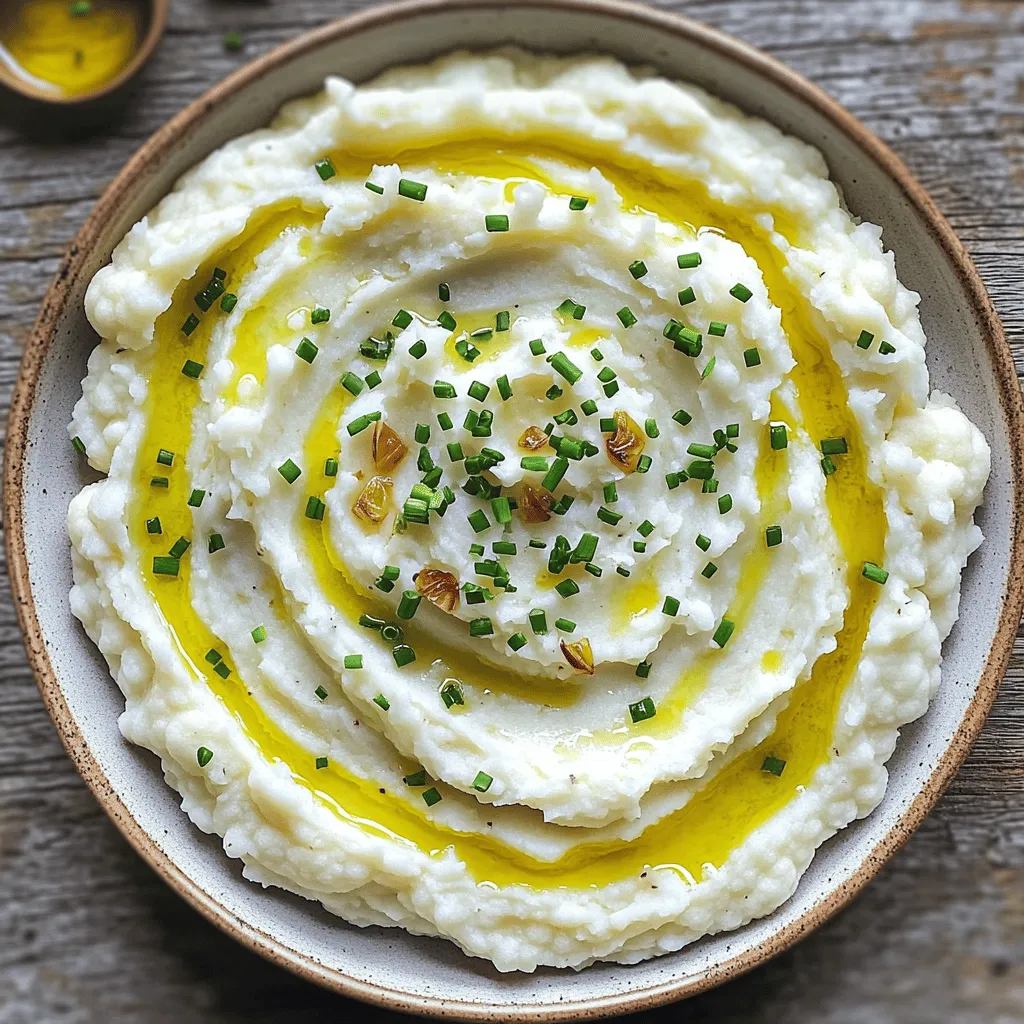 Roasted Garlic Mashed Cauliflower Creamy Delight