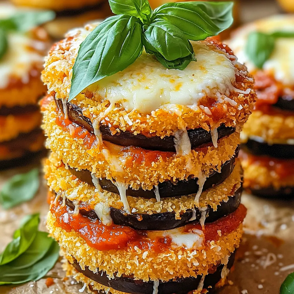 Air Fryer Eggplant Parmesan Stacks Crispy and Simple