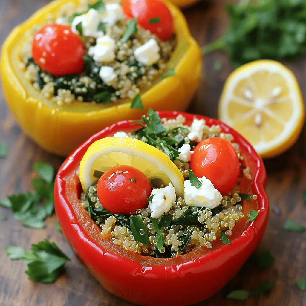 Lemon Herb Quinoa Stuffed Peppers Easy and Tasty Meal