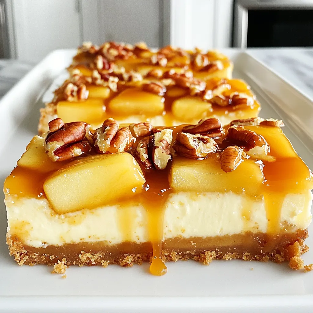 Caramel Apple Cheesecake Bars Delicious and Easy Recipe