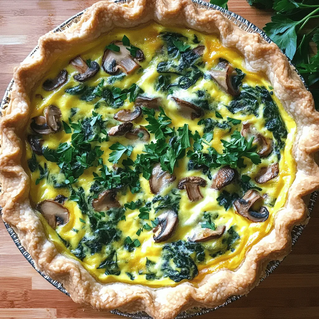 Savory Spinach Mushroom Quiche Perfect for Family Meals