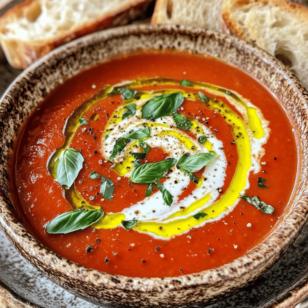 Homemade Tomato Basil Soup Simple and Flavorful Recipe