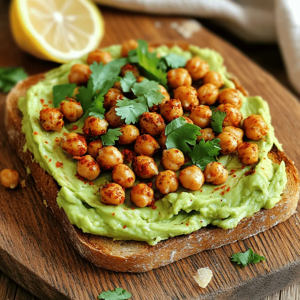 Avocado Toast with Spicy Chickpeas Tasty Delight