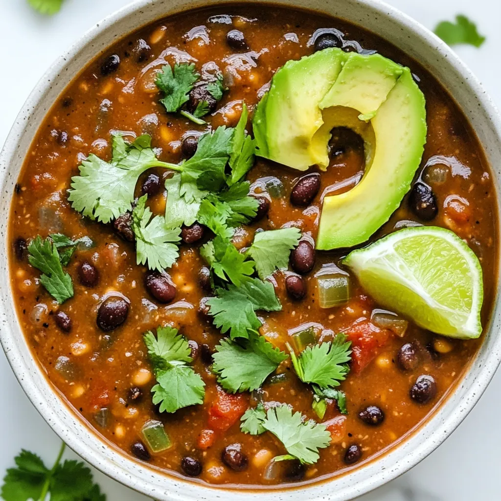 Spicy Black Bean Soup Rich in Flavor and Nutrition