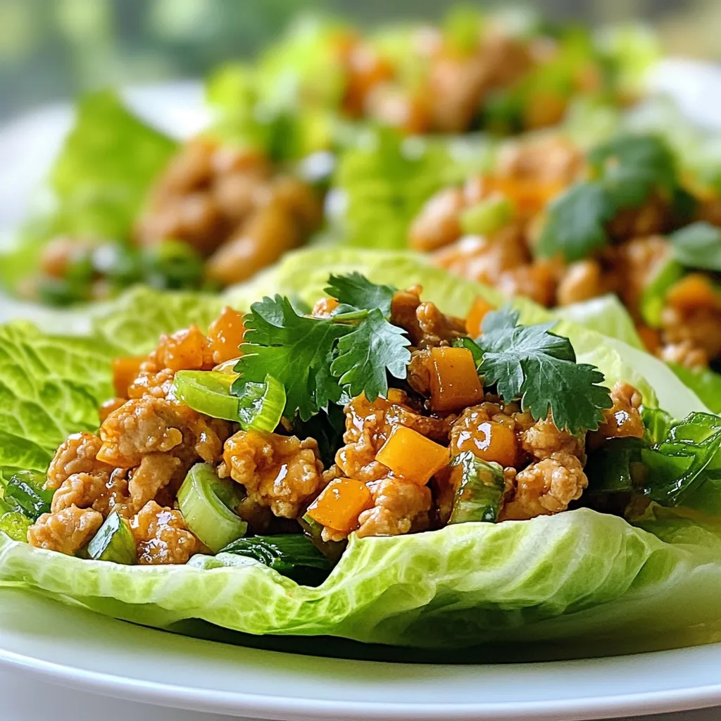 Spicy Peanut Chicken Lettuce Wraps Flavorful Delight