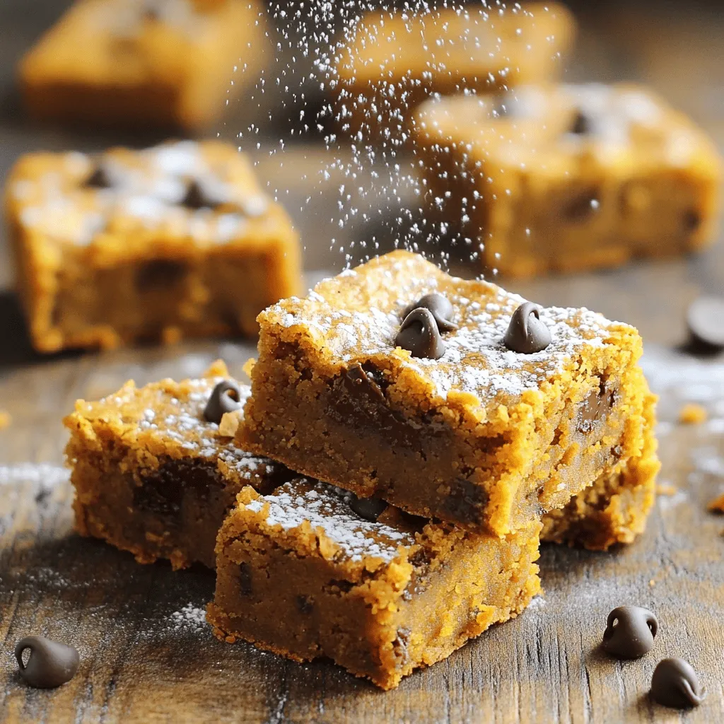 Pumpkin Chocolate Chip Blondies Irresistible Treats