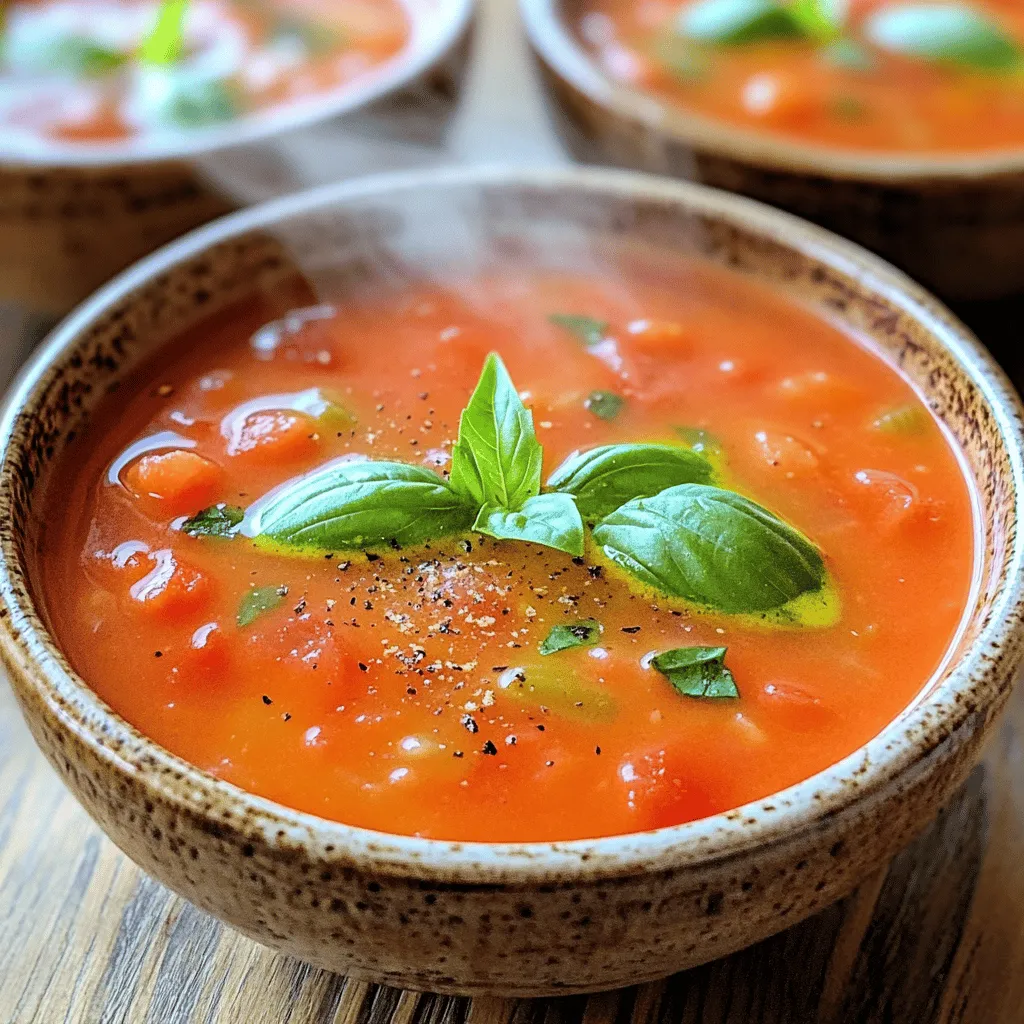 Savory Tomato Basil Soup Rich and Flavorful Recipe