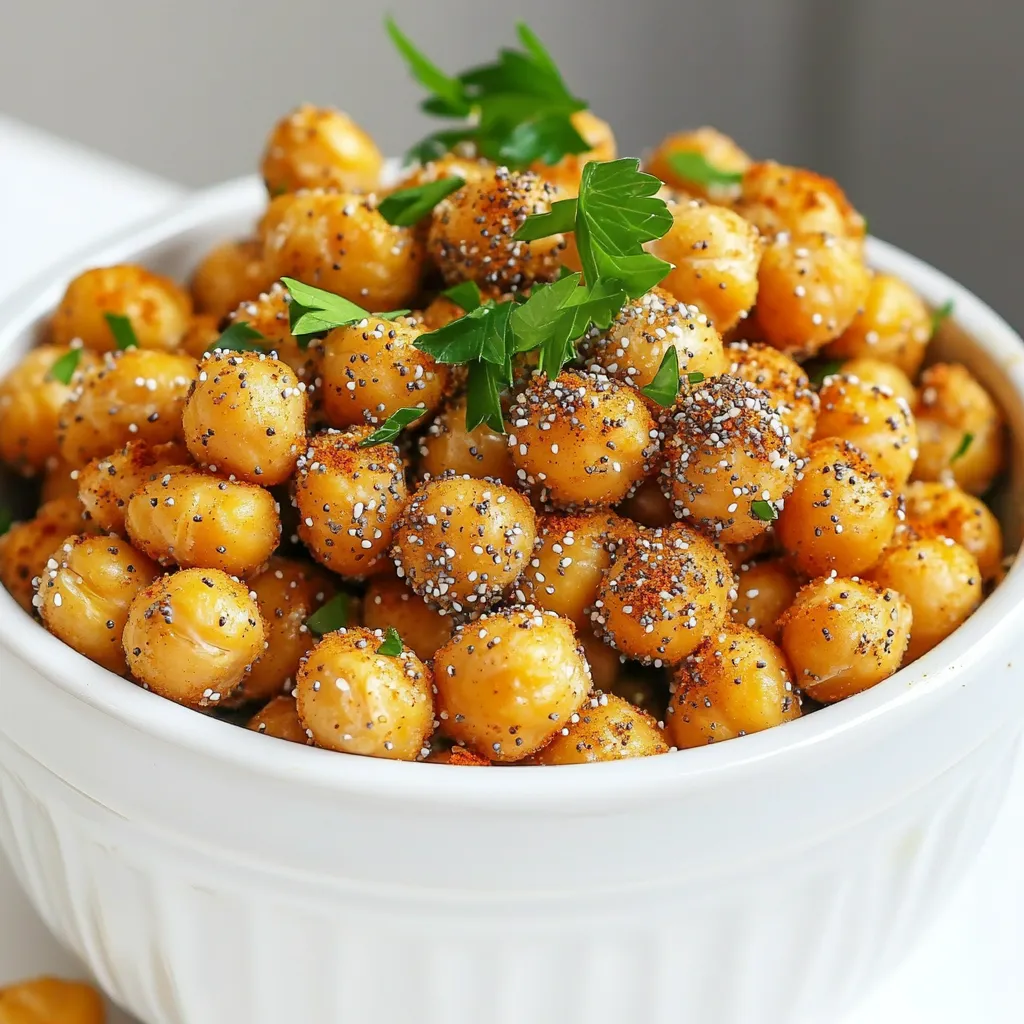 Air Fryer Everything Bagel Chickpeas Crispy Snack