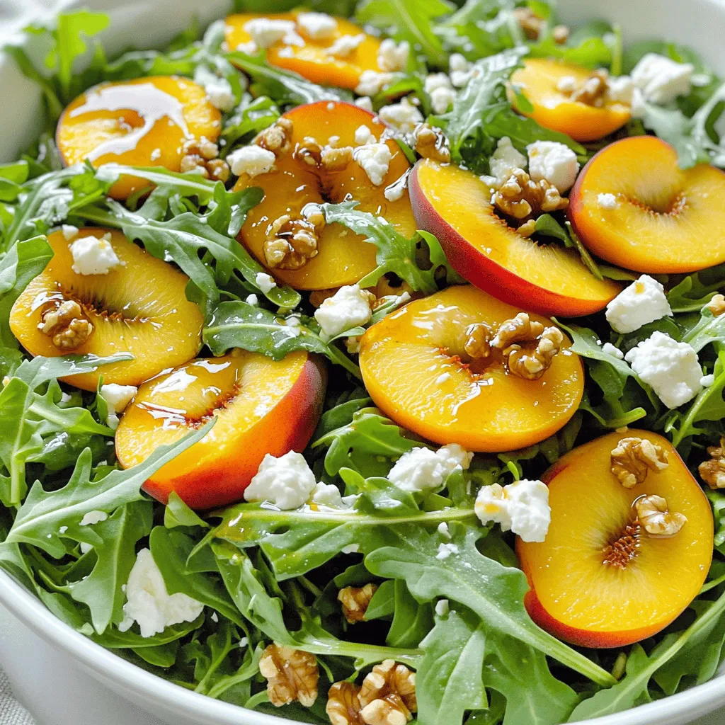 Peach and Arugula Salad Fresh and Flavorful Dish