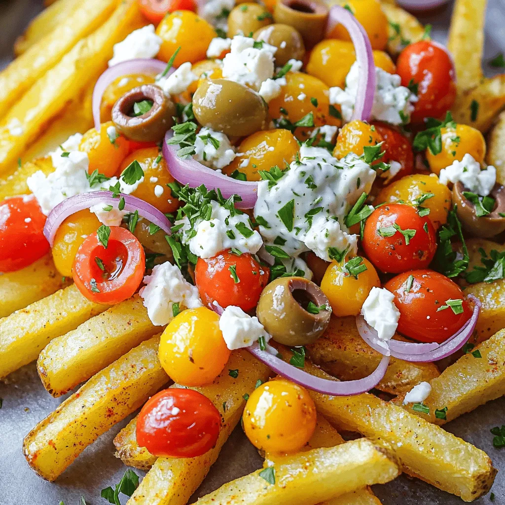 Loaded Greek Fries Savory and Flavorful Delight