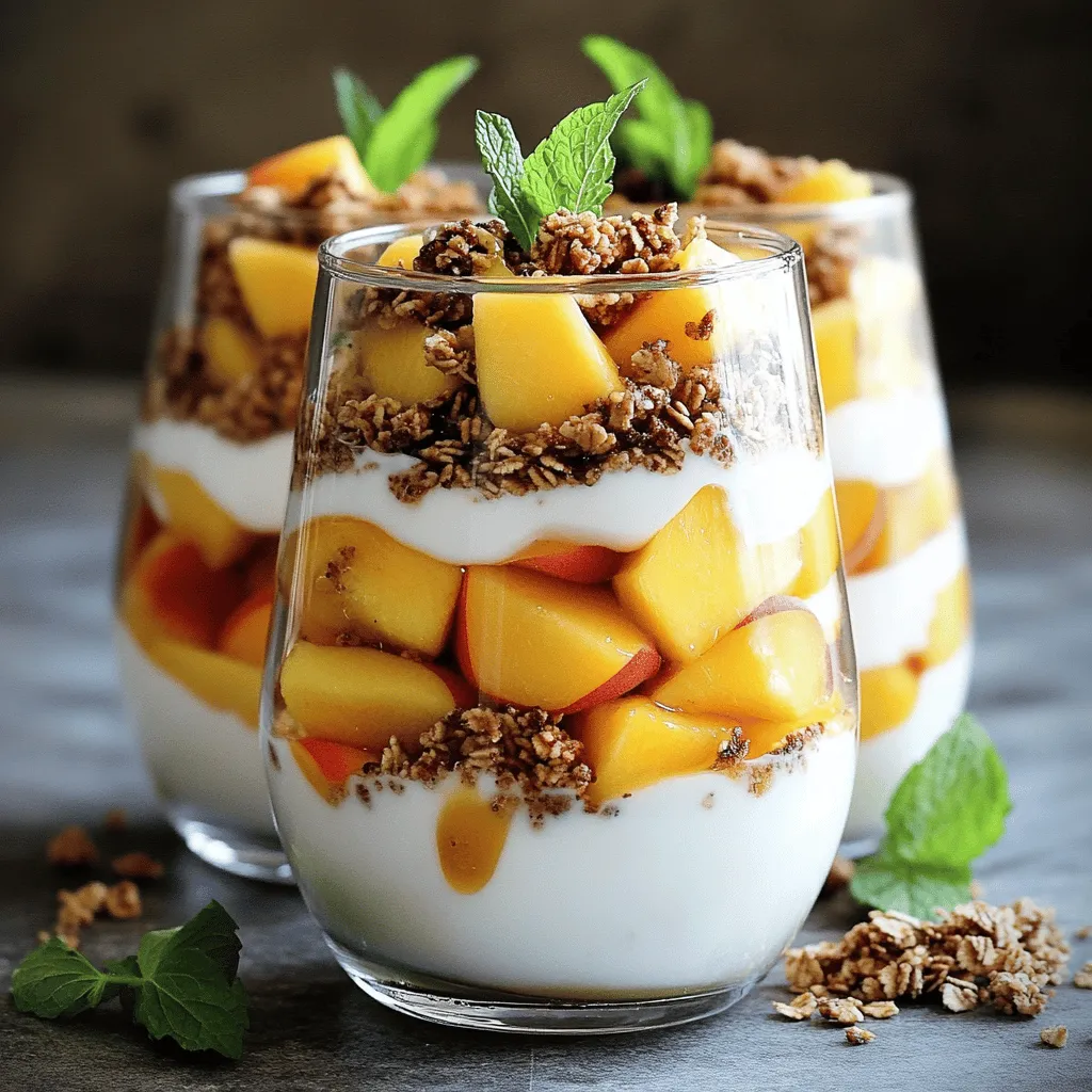Peach Yogurt Parfait Fresh and Tasty Delight
