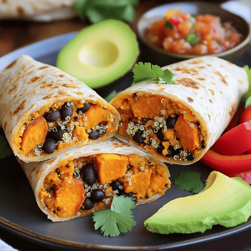 Vegan Sweet Potato Black Bean Burritos Delicious Meal