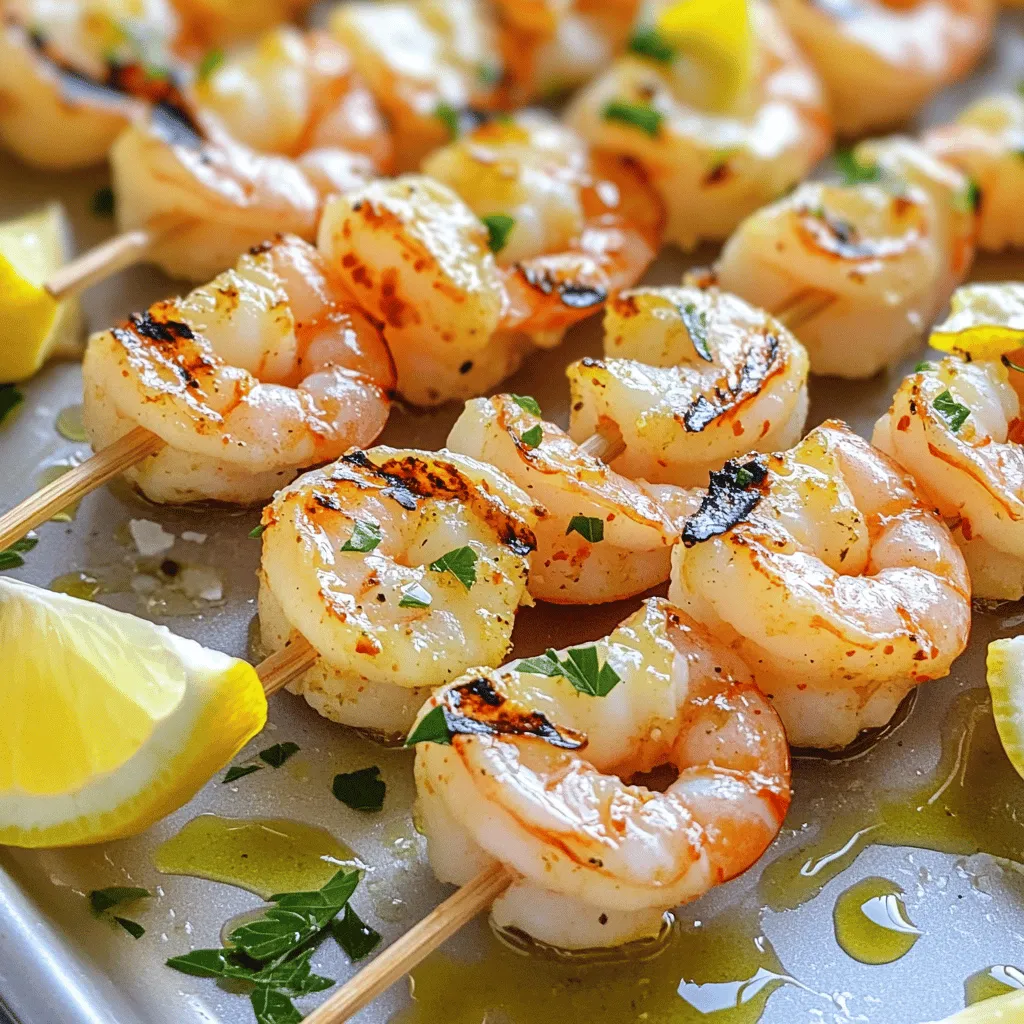 Lemon Garlic Shrimp Skewers Simple and Tasty Meal