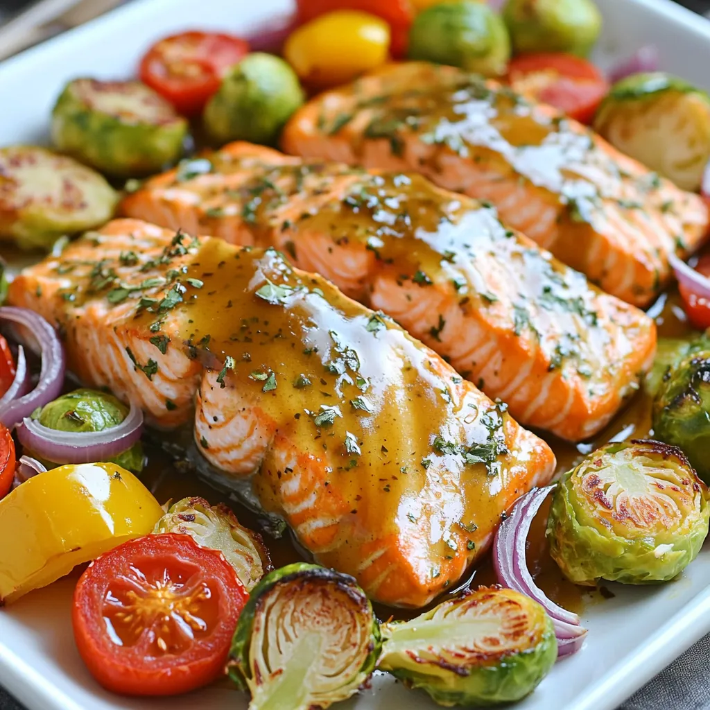 Sheet-Pan Maple Dijon Salmon and Veggies Delight