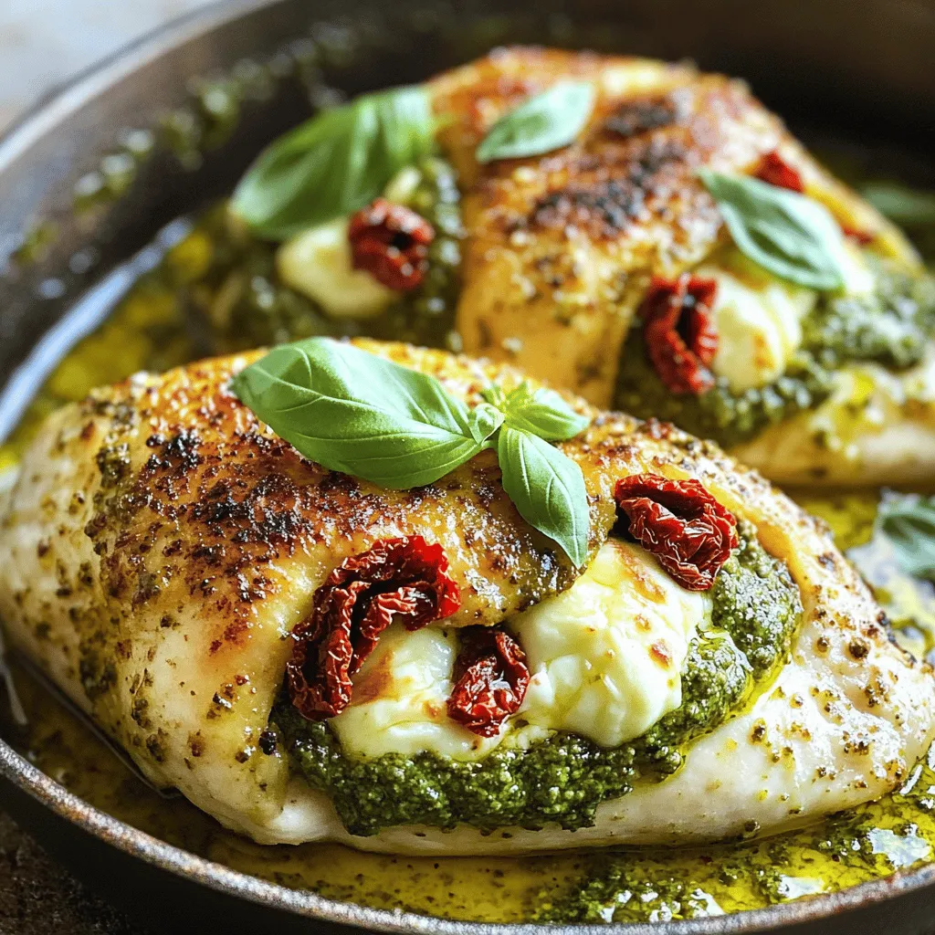 Pesto Mozzarella Stuffed Chicken Juicy and Delicious Meal