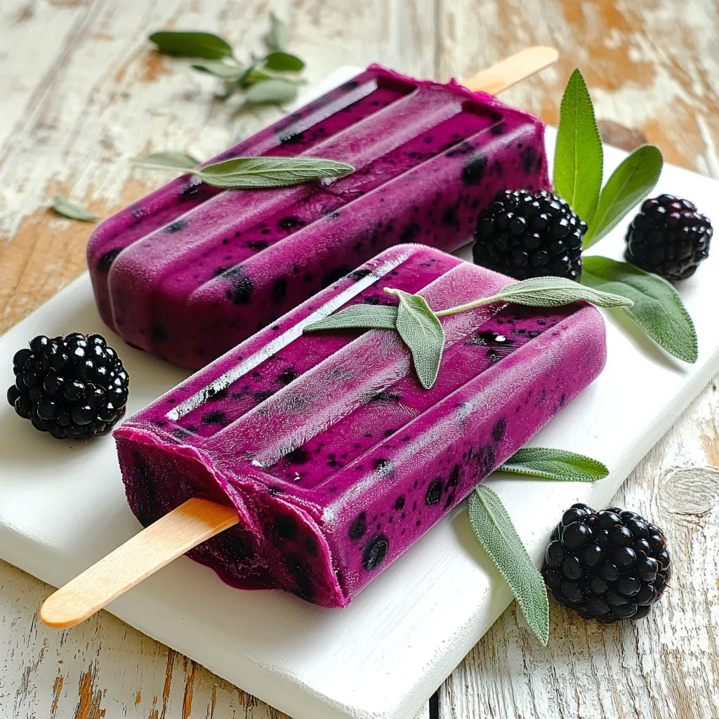 Blackberry Sage Lemonade Popsicles Refreshing Treat