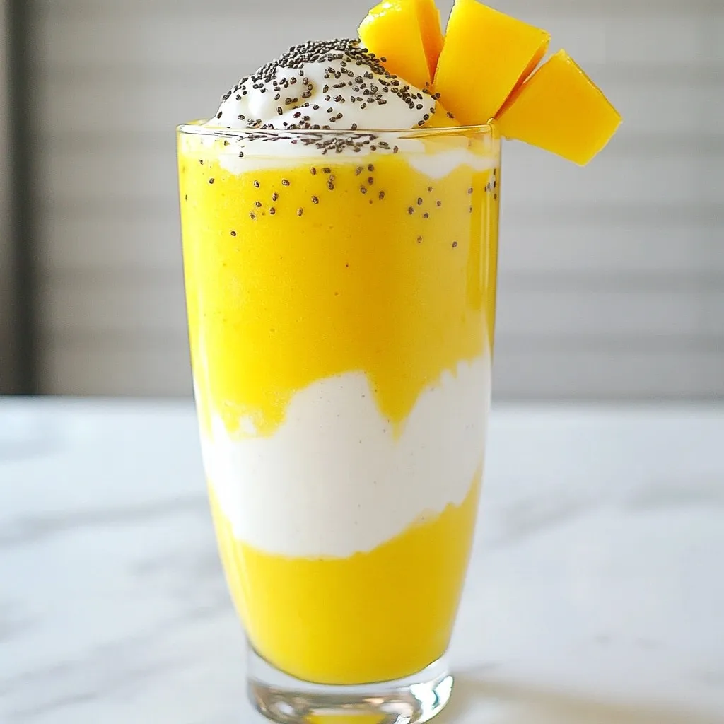 Mango Coconut Chia Smoothie Refreshing and Simple Drink