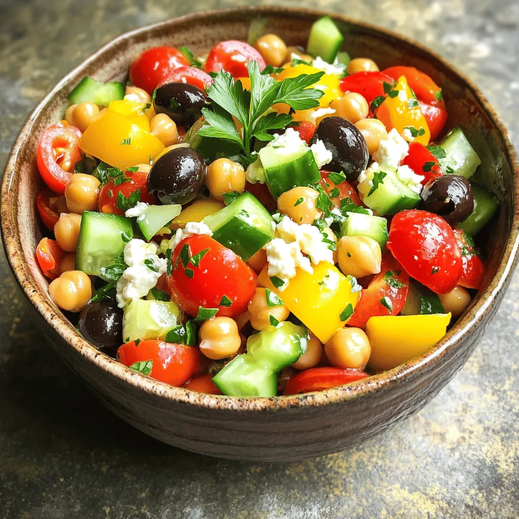 Mediterranean Chickpea Salad Tasty and Nutritious Dish