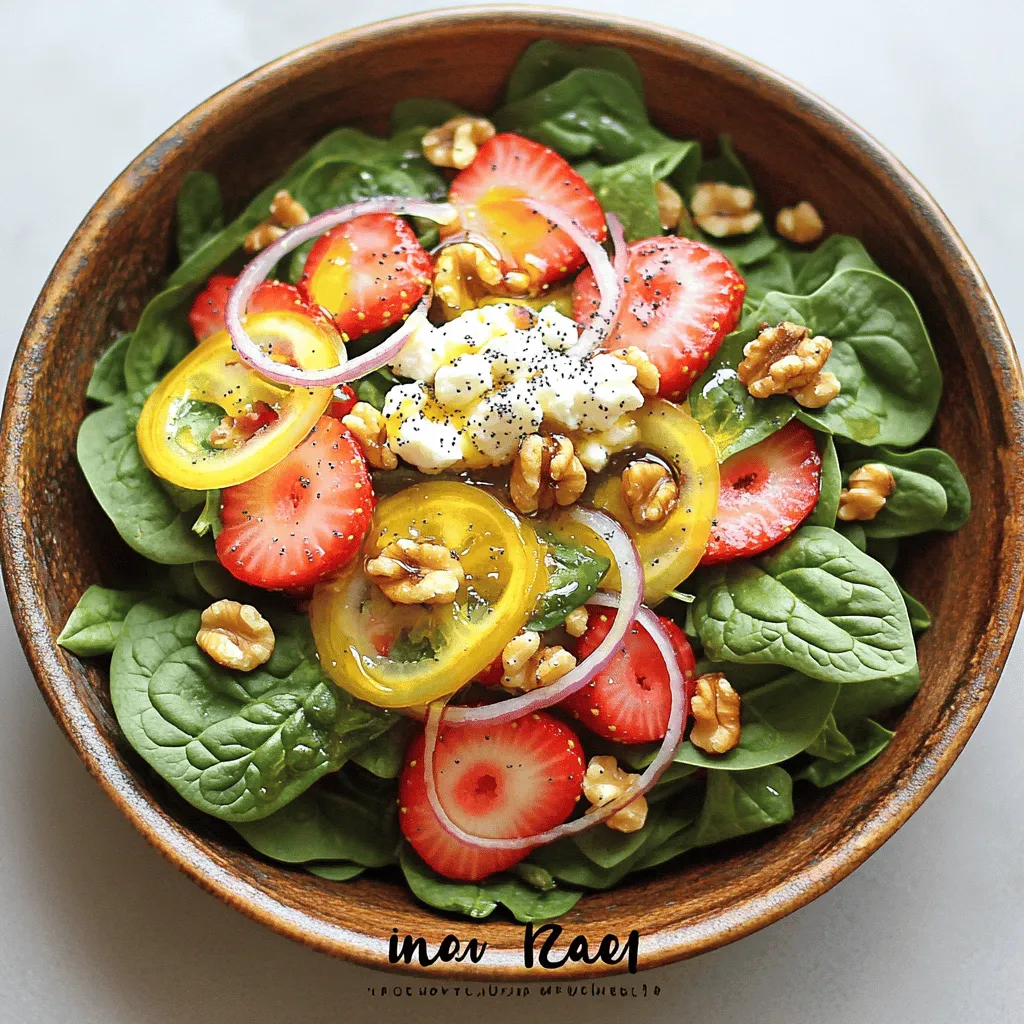 Strawberry Spinach Poppyseed Salad Fresh and Tasty Dish
