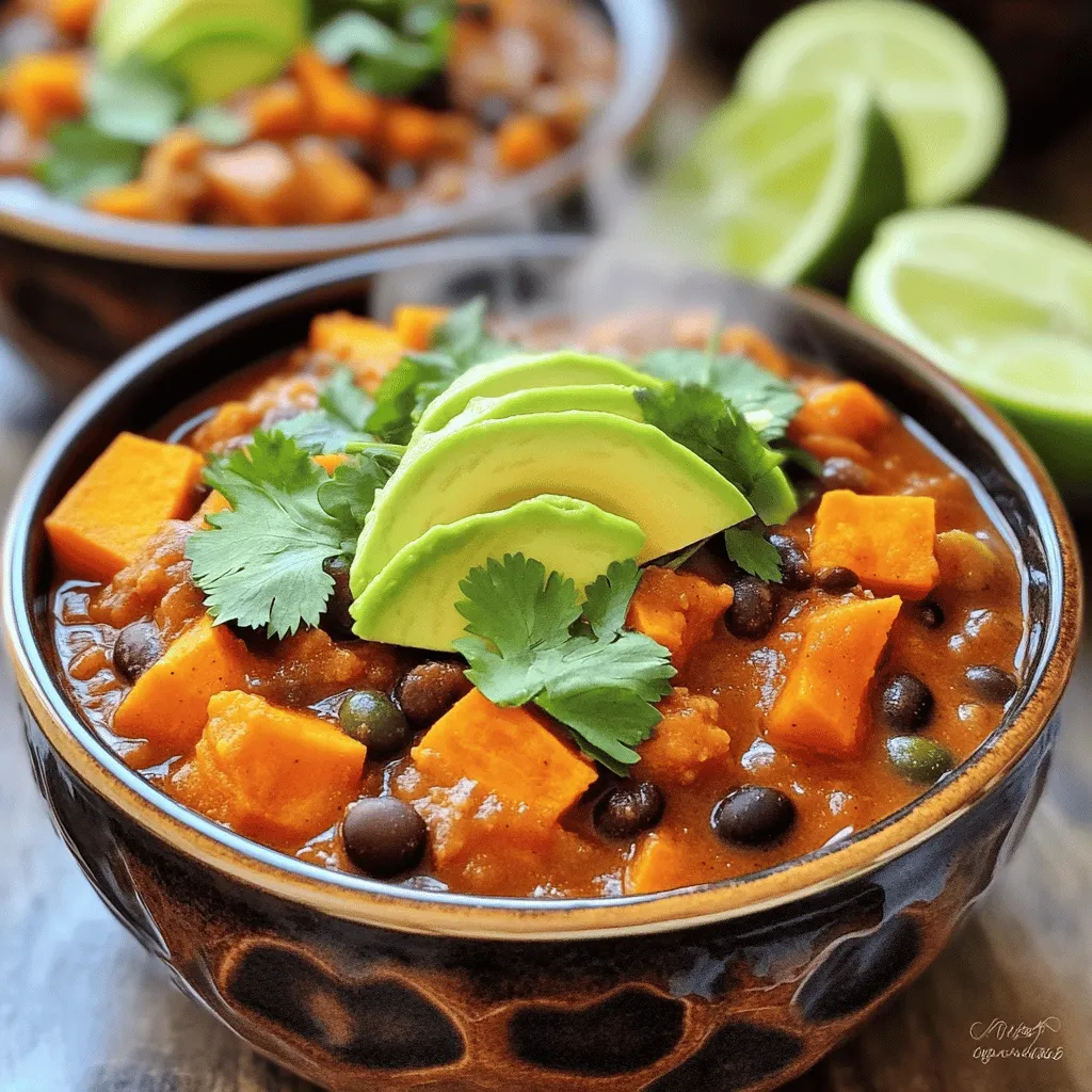 Sweet Potato and Black Bean Chili Flavorful Delight