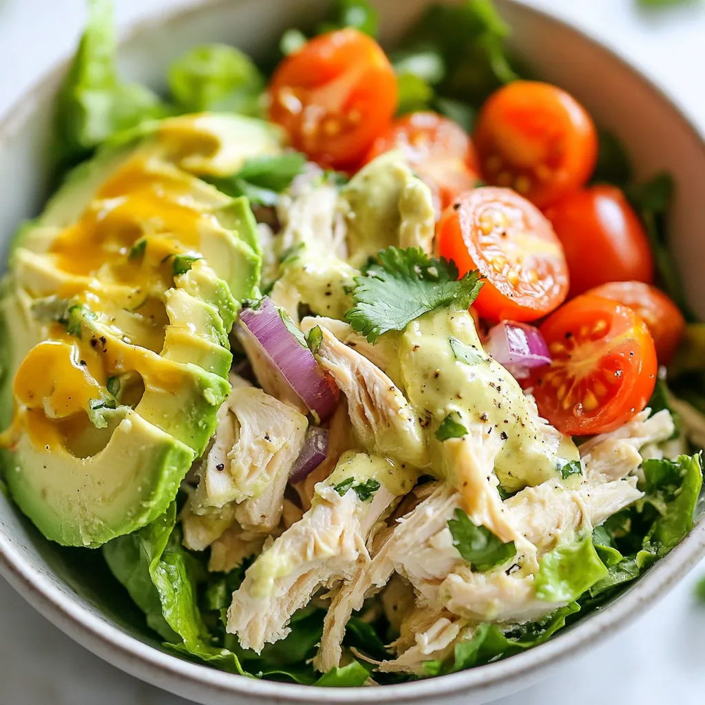 Creamy Avocado Chicken Salad Healthy and Flavorful Dish