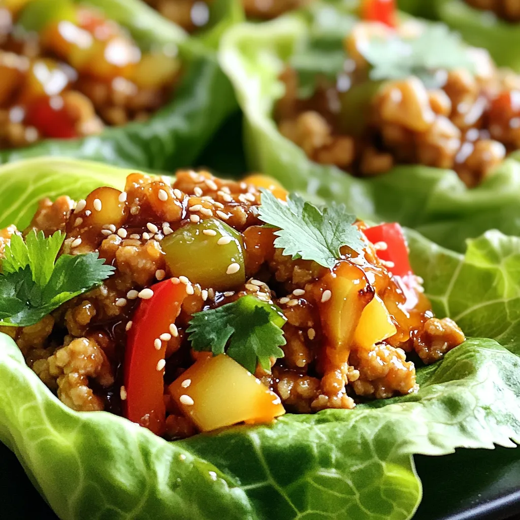 Spicy Sriracha Honey Chicken Lettuce Wraps Delight