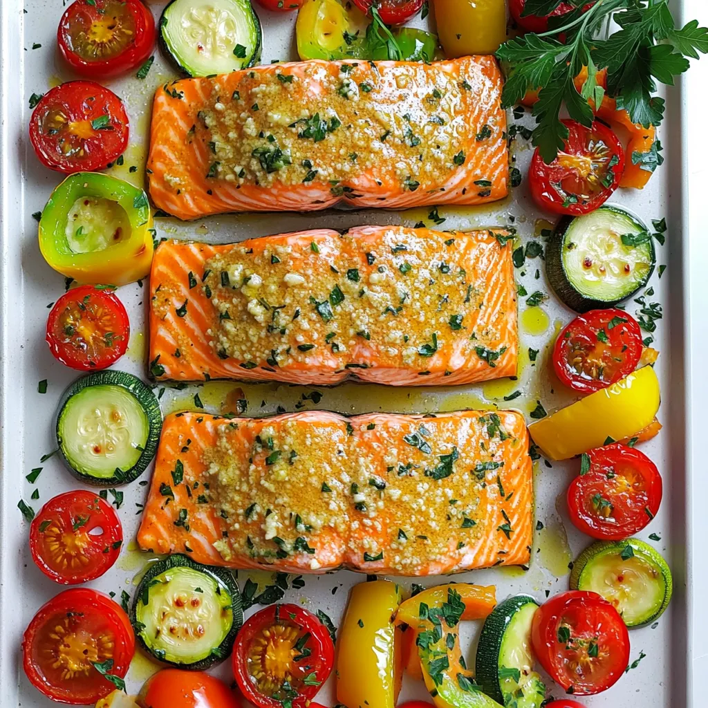 Sheet Pan Garlic Parmesan Salmon Quick and Tasty Meal