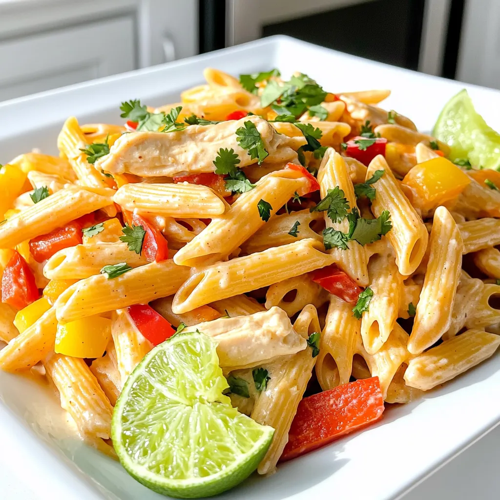 One Pot Creamy Chicken Fajita Pasta Delightful Meal