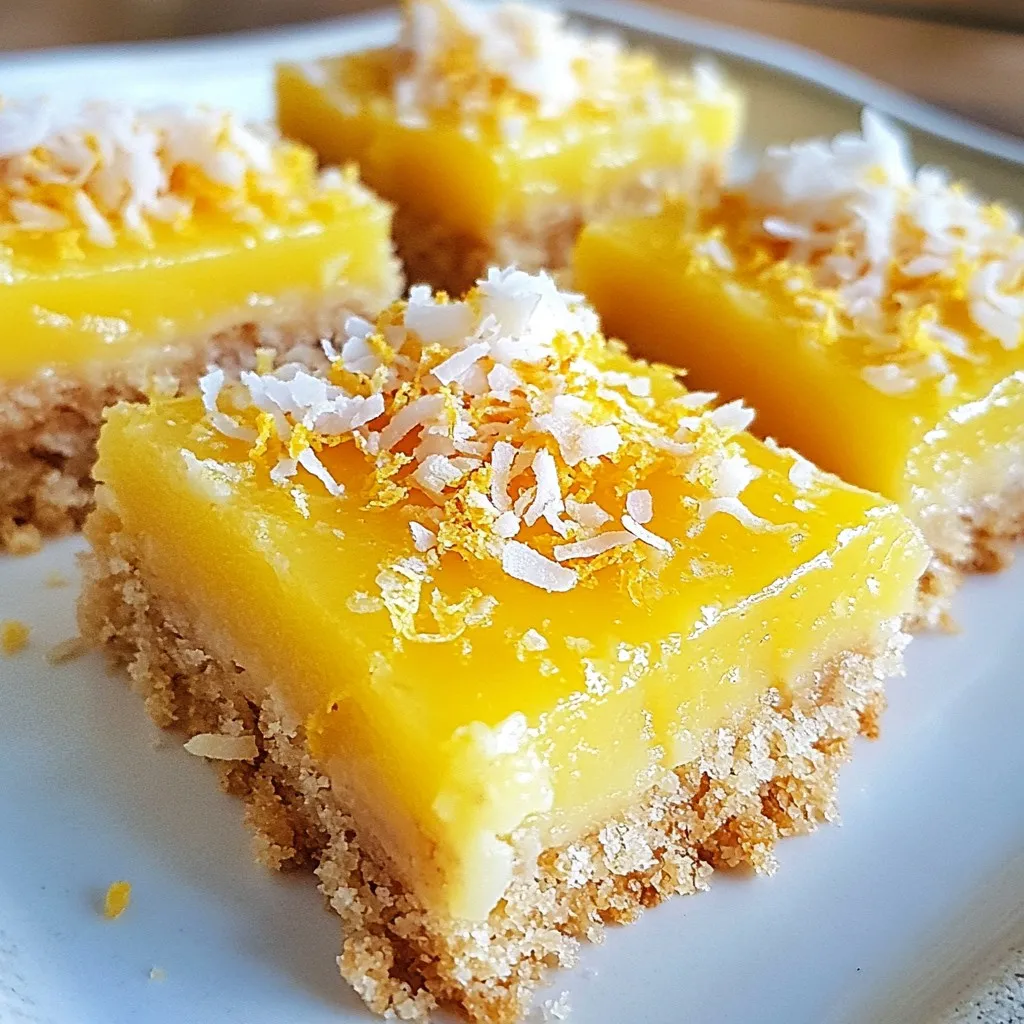 Vegan Lemon Coconut Bars Refreshing and Easy Treat