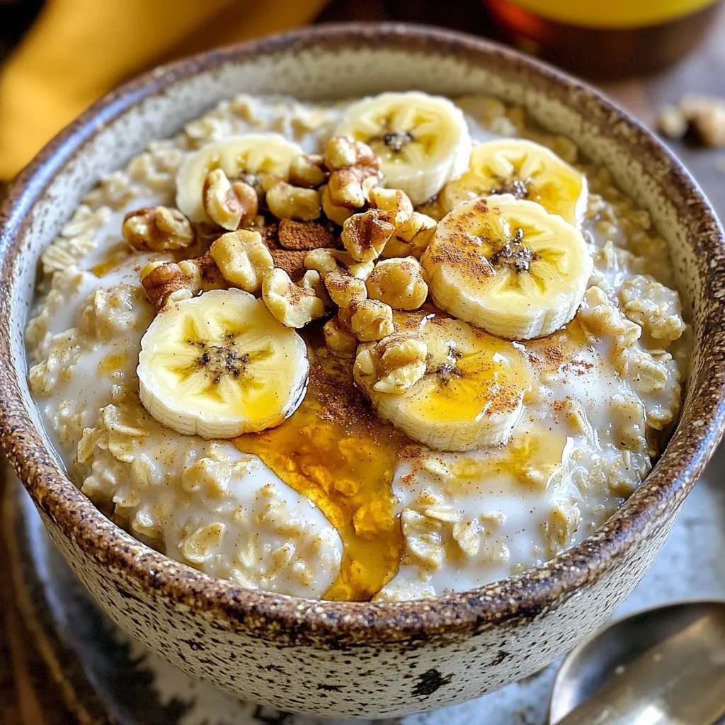 Cozy Maple Walnut Banana Bread Oatmeal Delight