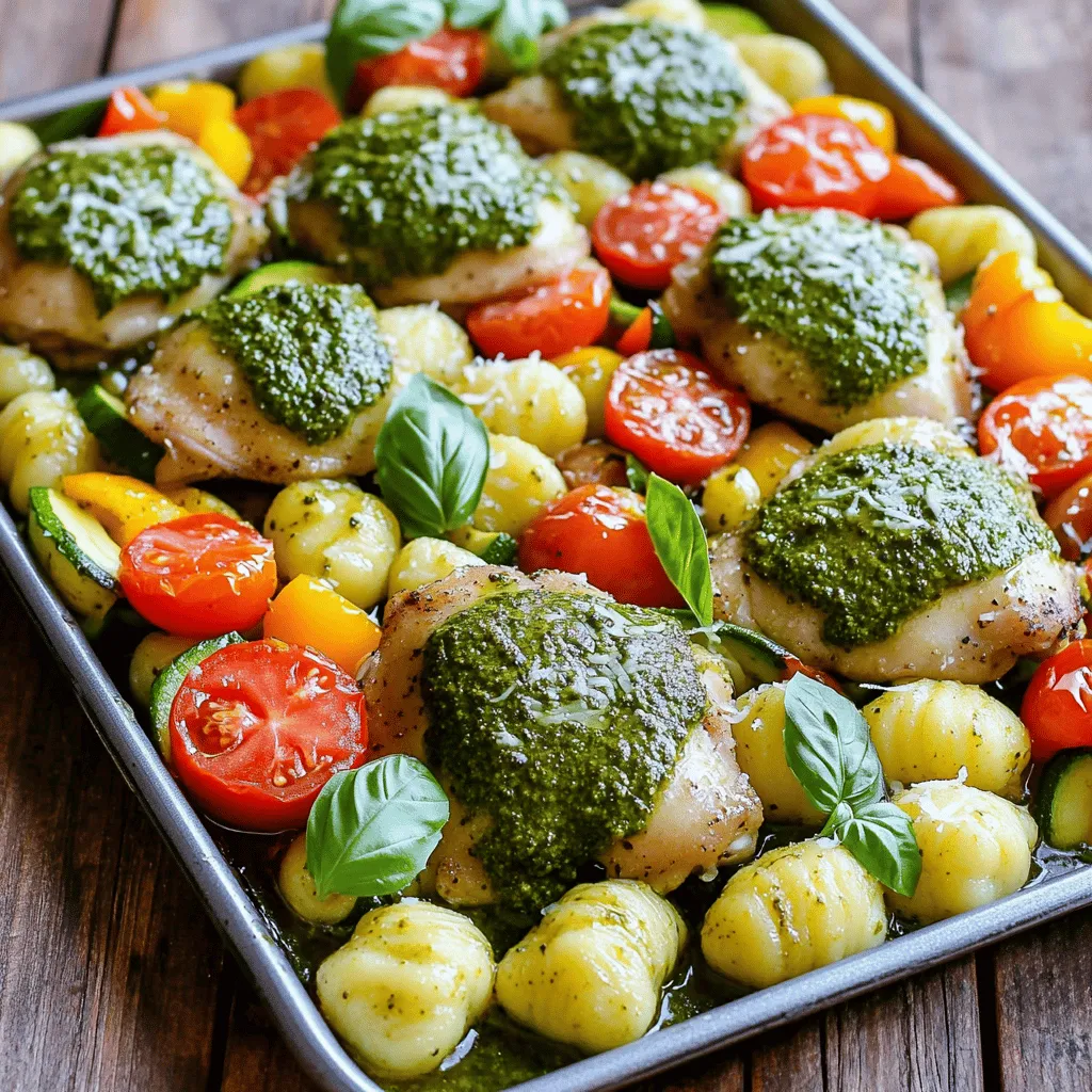 Sheet Pan Pesto Chicken and Gnocchi Flavor Boost