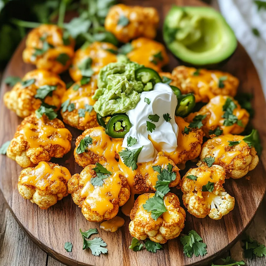 Air Fryer Nacho Cauliflower Bites Crunchy Snack Idea